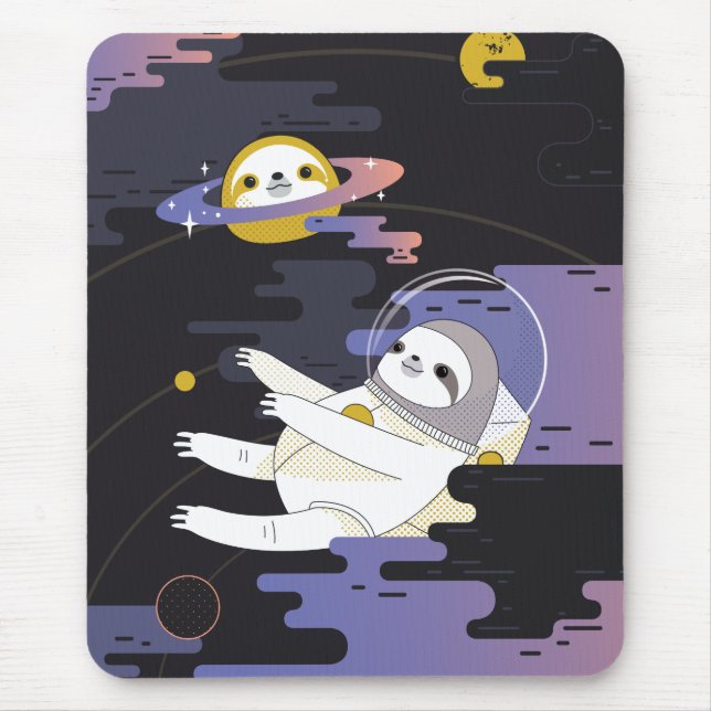 Tapis De Souris astronaute paresseux (Devant)