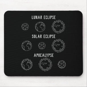Tapis De Souris Astronomie de l'Apocalypse d'Éclipse solaire lunai