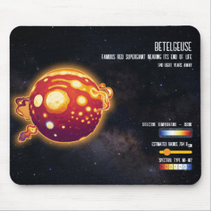 Tapis De Souris Astronomie Étoile Bételgeuse Science de l'espace C