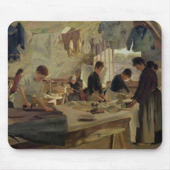 Tapis De Souris Atelier repassant en Trouville, 1888 (Devant)