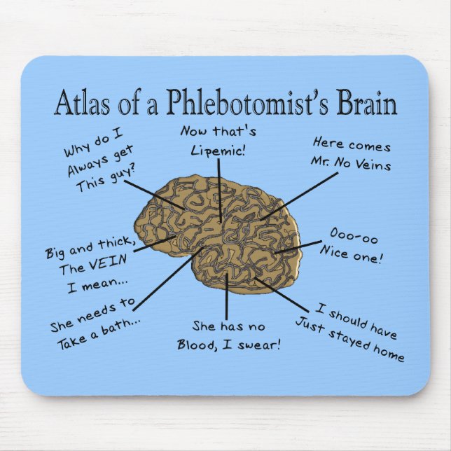 Tapis De Souris Atlas du cerveau d'un Phlebotomist (Devant)
