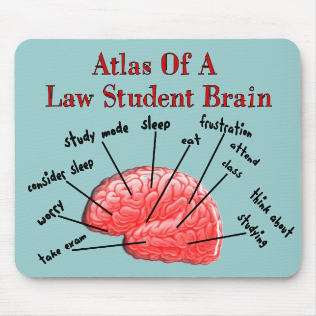 Tapis De Souris Atlas du cerveau étudiant en droit (Devant)