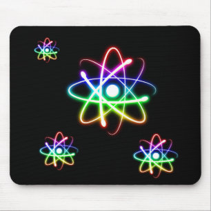 Tapis De Souris Atomes brillants et colorés   Cadeau scientifique