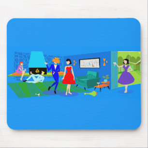 Tapis De Souris Atomique Palm Springs Cocktail Party Mousepad