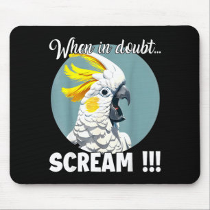 Tapis De Souris Atoo Meme T, cri drôle de cacatoès à huppe jaune 