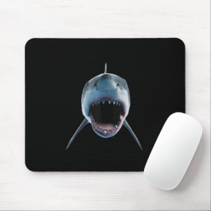 Tapis De Souris attaque réaliste de grand requin blanc pour les am