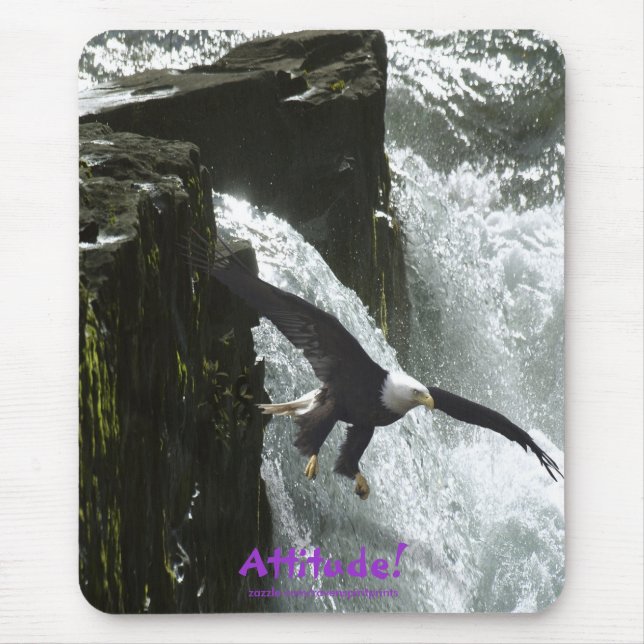 Tapis De Souris Attitude d'aigle chauve ! Mousepad (Devant)