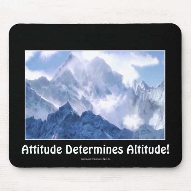 Tapis De Souris ATTITUDE Mountain Range Motivation Mousepad (Devant)