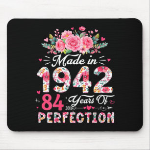 Tapis De Souris (au dos) 84 décorations d'anniversaire femmes 84e