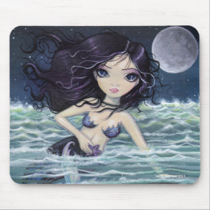 Tapis De Souris Au milieu de la sirène de mer douce Mousepad