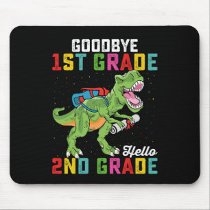 Tapis De Souris Au revoir 1re année Bonjour 2e année T Rex Dinosau