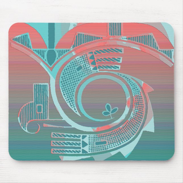Tapis De Souris Aube Mousepad de turquoise (Devant)