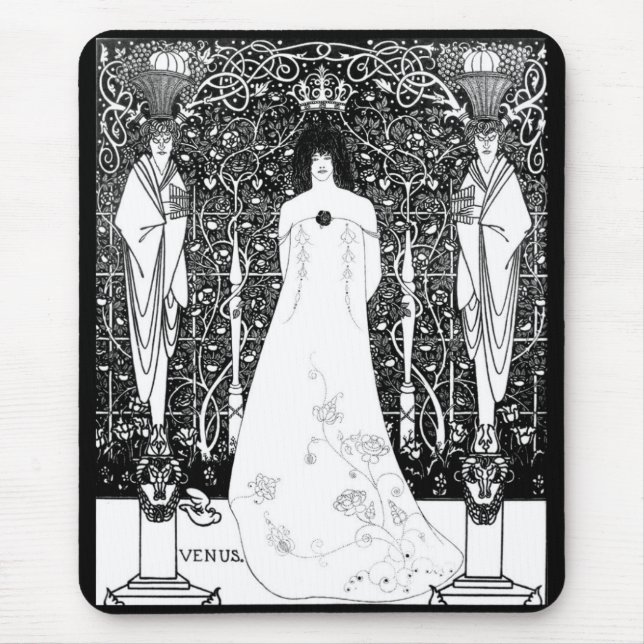 Tapis De Souris Aubrey Beardsley, Venus between the boundary God (Devant)
