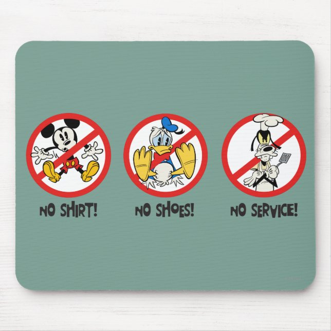 Tapis De Souris Aucun service | Aucune chemise ou chaussure horizo (Devant)