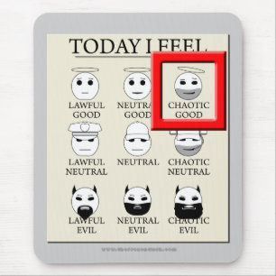Tapis De Souris Aujourd'hui je sens bon chaotique
