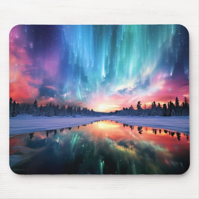 Tapis De Souris Aurora Borealis, Northern Lights, (Devant)