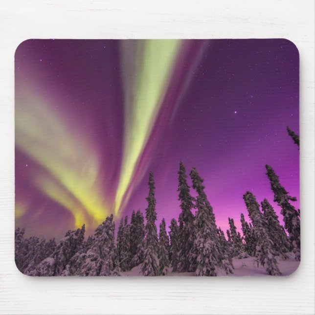 Tapis De Souris Aurora Borealis Northern Lights Fairbanks Alaska (Devant)