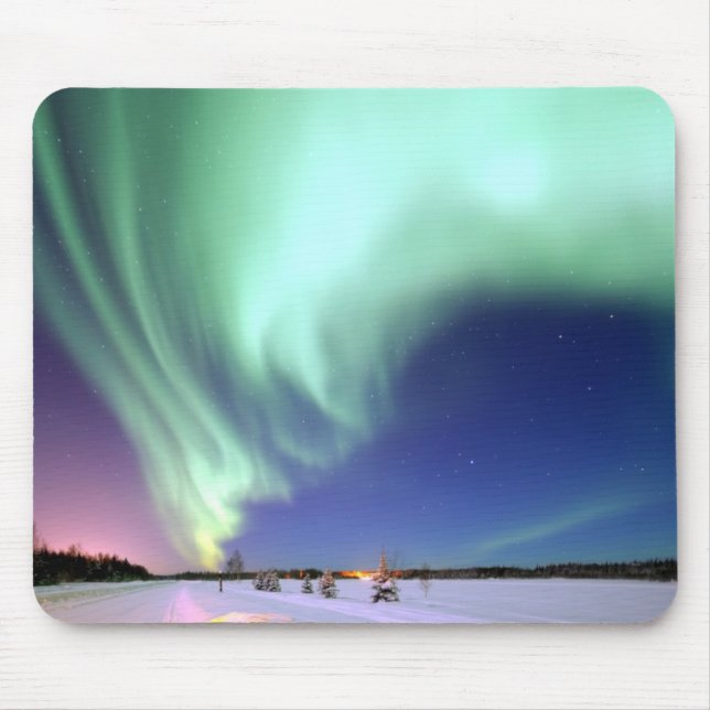 Tapis De Souris Aurora Borealis sur l'Alaska (Devant)