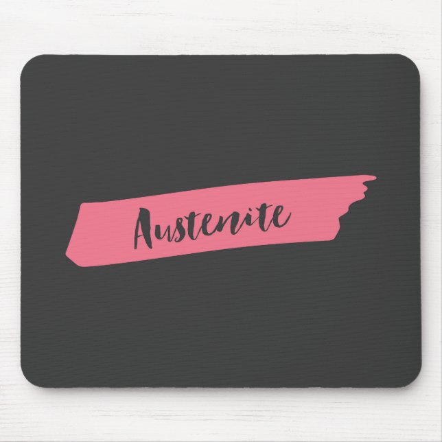 Tapis De Souris Austenite de pinceau rose (Devant)