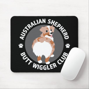 Tapis De Souris Australian Shepherd Butt Wigglers Club - Red Merle
