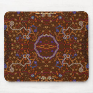 Tapis De Souris Australie Aborigènes marchent avec des traces d'an