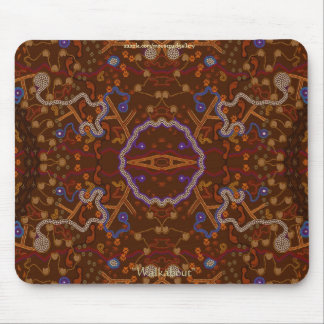 Tapis De Souris Australie Aborigènes marchent avec des traces d'an