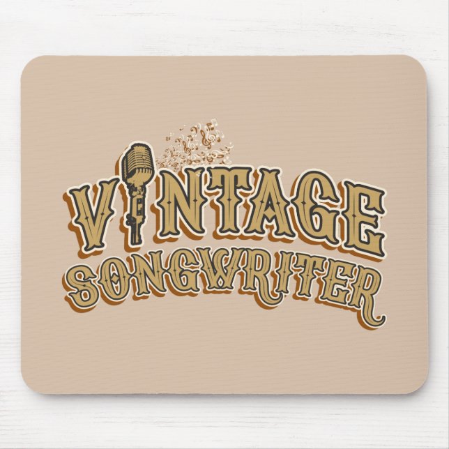 Tapis De Souris Auteur de chansons amusante Lyriciste Typographie  (Devant)
