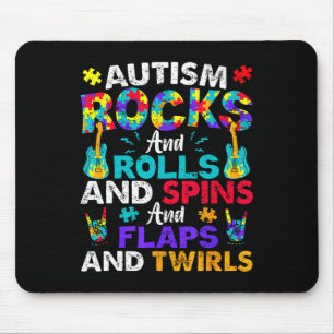 Tapis De Souris Autism Rocks Rolls Spins Flaps Sensibilisation Enf