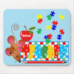Tapis De Souris Autisme enseignant Mousepad