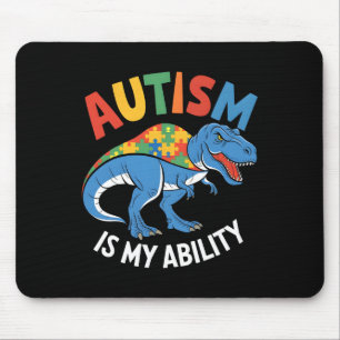 Tapis De Souris Autisme Est Ma Capacité Dinosaure Puzzle Design