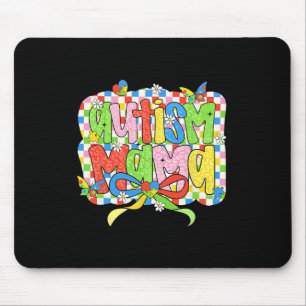 Tapis De Souris Autisme Mama Maman Coquette Bow Sensibilisation su