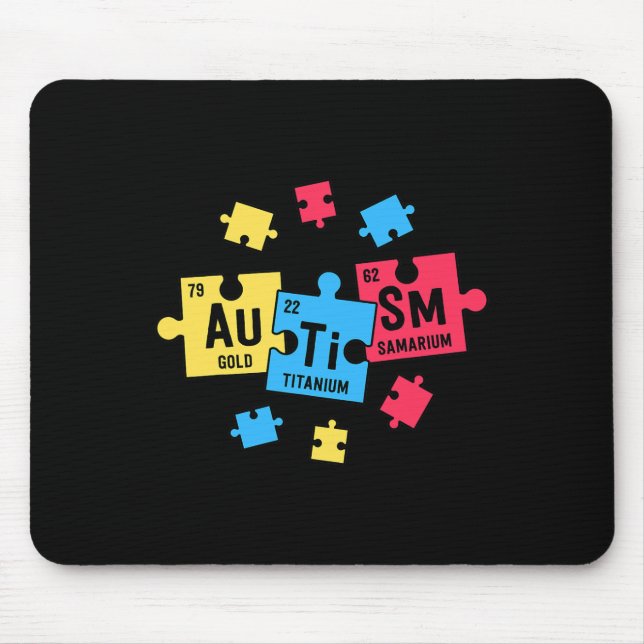 Tapis De Souris Autisme Pour Les Enseignants VITESSE Éléments De T (Devant)