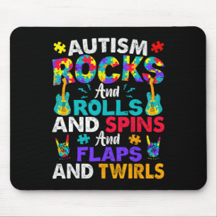 Tapis De Souris Autisme Rocks Et Rouleaux Et Sensibilisation sur l