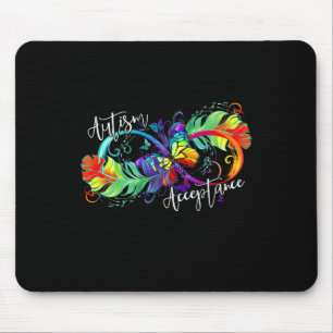 Tapis De Souris Autisme Rouge Plutôt Infinité Symbole Autiste Acce