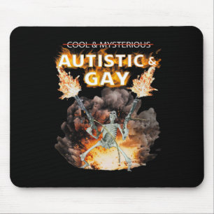 Tapis De Souris Autiste Et Gay Skeleton Autisme Drôle Skeleton Me