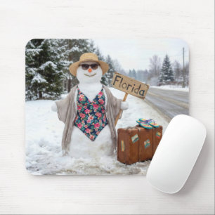 Tapis De Souris Auto-stoppeuse en neige avec panneau de Floride