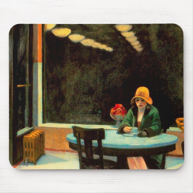Tapis De Souris Automat par Edward Hopper (Devant)