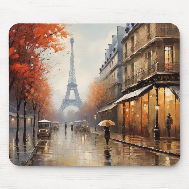 Tapis De Souris Automne à Paris France (Devant)