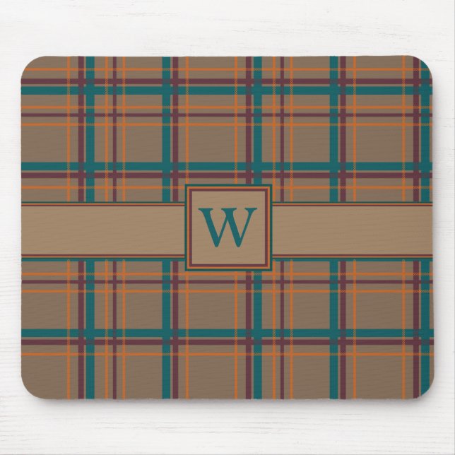 Tapis De Souris Automne Chic Plaid Mousepad (Devant)