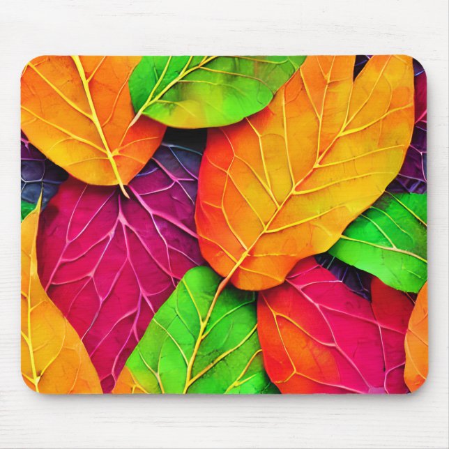 Tapis De Souris Automne Feuilles Motif (Devant)