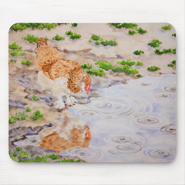 Tapis De Souris Automne Mousepad de poulet (Devant)