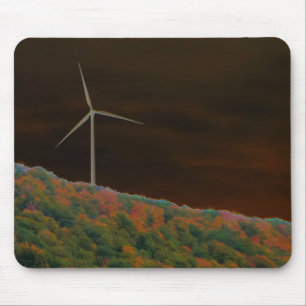 Tapis De Souris Automne Mousepad de turbine de vent d'énergie de