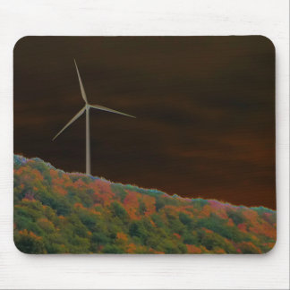 Tapis De Souris Automne Mousepad de turbine de vent d'énergie de