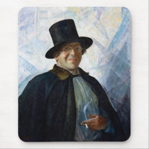 Tapis De Souris Autoportrait en chapeau supérieur et cap par N. C.