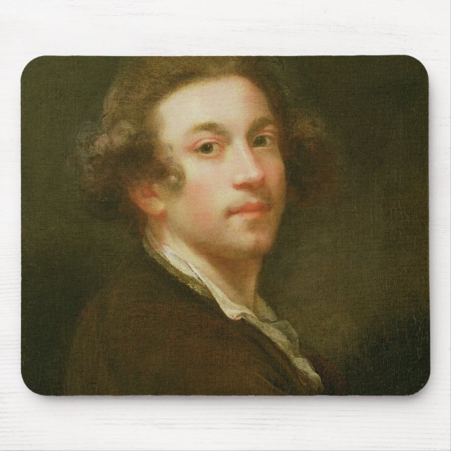 Tapis De Souris Autoportrait, regardant au-dessus de l'épaule (Devant)