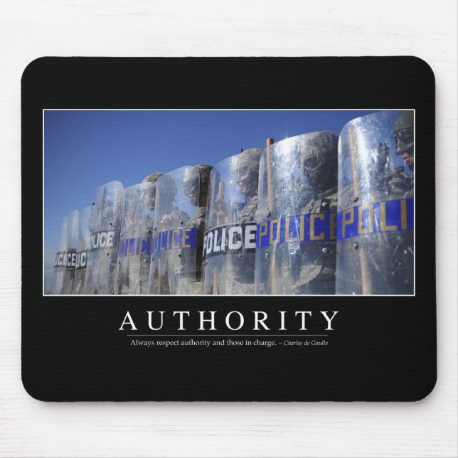 Tapis De Souris Autorité : Citation Inspirationnelle 2 (Devant)