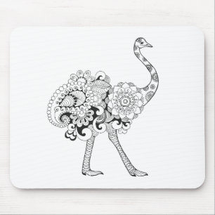 Tapis De Souris Autruche inspirée