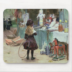 Tapis De Souris Aux jardins de Champs-Elysees, c.1897 (gouache