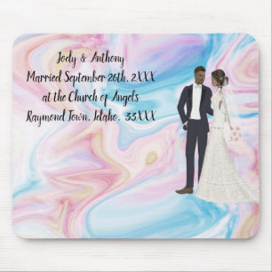 Tapis de souris avec informations de mariage