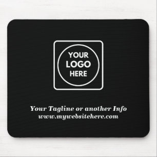 Tapis de souris avec logo d'entreprise noir person